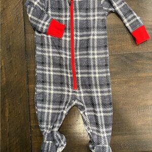 Ande Plaid Kids One Piece with Red Accents